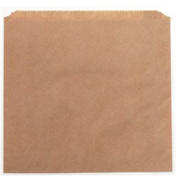 Paper Bag No 1 Square Greaseproof Lined Wrapped Brown 180X180mm