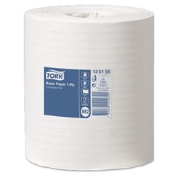 Paper Hand Towel 1 Ply Centre Feed Roll White 195mm x300m
