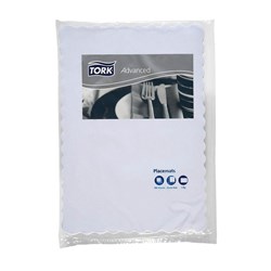 Placemat Scalloped Edge Embossed White Small