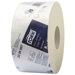 Toilet Tissue Tork T2 Mini Jumbo Roll 1 Ply White 400m