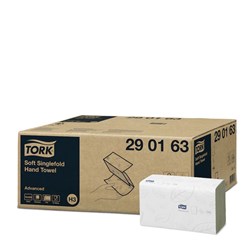 Paper Hand Towel Tork Advanced Singlefold 2 Ply H3 230x248mm White