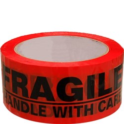 Tape Printed Fragile Type Orange 
