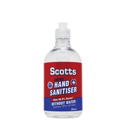 Hand Sanitiser Scotts Clear 500ml Push Pull Lid