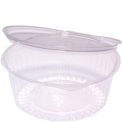 Food Bowl Flat Lid Clear 48 oz