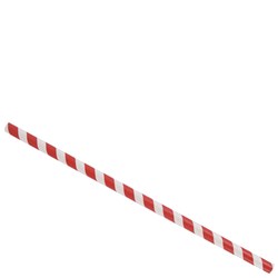 Straw Paper Jumbo Red/White-235mm