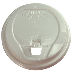 Lid To Suit 8 oz Foam Cup White 77mm/C-HC0606 8 Oz Cups