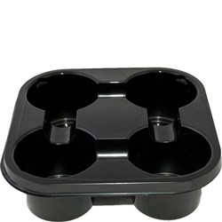 Carry Tray Pet Black 4 Cup