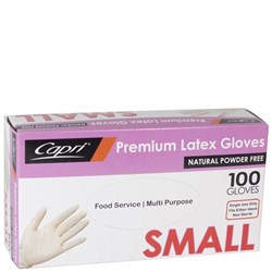 Gloves Latex Powder Free Clear Small