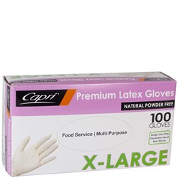 Gloves Latex Powder Free Clear Extra Large