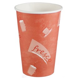Paper Coffee Cup Alfresco Single Wall Red 12 oz