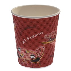 Paper Coffee Cup Alfresco Cool Grip Double Wall 8 oz 