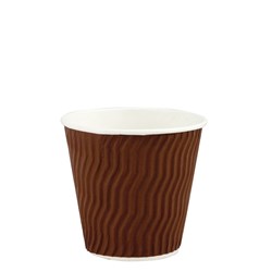 Paper Coffee Cup Cool Wave Brown 8 oz Squat