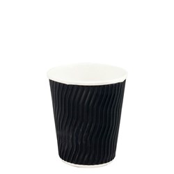 Paper Coffee Cup Cool Double Wall Black 8 oz