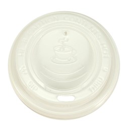 Lid Plastic Hot cup To Suit 8 oz White 