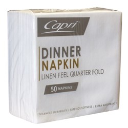 Napkins Linen Feel Gt Fold White Dinner