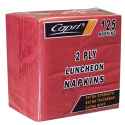 Napkins 2 Ply Gt Fold Red Luncheon
