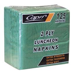 Napkins 2 Ply Gt Fold Green Luncheon