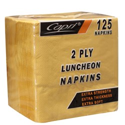 Napkins 2 Ply Gt Fold Gold Luncheon