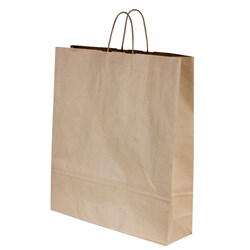 Paper Carry Bag Twist Handle Large Kraft Brown 495X445X125
