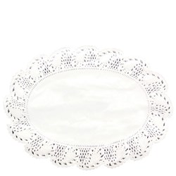 Doyley Paper Lace Oval White No 4