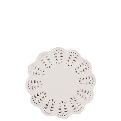 Doyley Paper Lace Round White 4 Inch