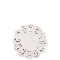Doyley Paper Lace Round White 5 Inch