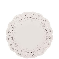 Doyley Paper Lace Round White 8 Inch