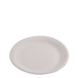 Paper Plate Uncoated White 175mm