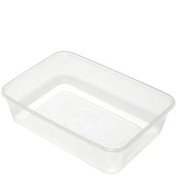 Container Rectangular PP Microwavable Takeaway Clear 700ml