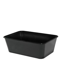 Container Rectangular PP Microwavable Takeaway Black 750ml