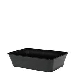 Container Rectangular PP Microwavable Takeaway Black 650ml