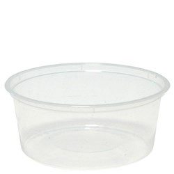 Container Round PP Microwavable Clear 330ml