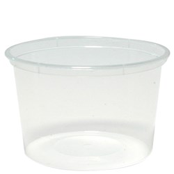 Container Round PP Microwavable Clear 550ml