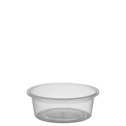 Container Round PP Microwavable Clear 70ml