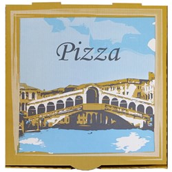 Pizza Box White Rialto Multi Colour 15 Inch 