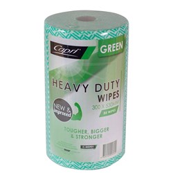 Wipes On Roll Heavy Duty Green 85Sheets 300x530mm