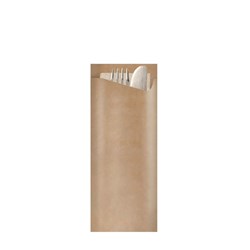 Cut Pochetta Kraft 2 Ply Kraft Napkin