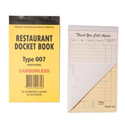 Docket Book Restaurant Ncr