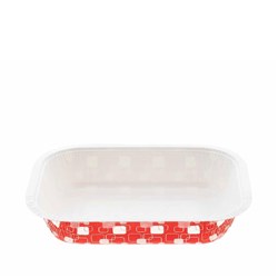 Tray Dual Pak Oblong Retro Red Print Large
