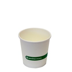 Takeaway Coffee Cup Biodegradable & Compostable Single Wall PLAnet White 4 oz 