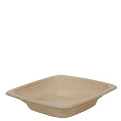 Bowl Square Natural Fibre Natural 16 oz 180X180X40mm