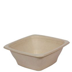 Bowl Square Natural Fibre Natural 32 oz 180X180X70mm