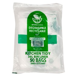 Bin Liners Kitchen Tidy Oxo Biodegradable Clear 36 Litres