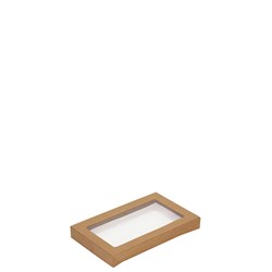 Lid Catering With Window To Suit Catering Tray Size 1 Kraft 259X156X30mm