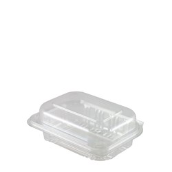 Hinged Lid Container Fresh View Salad Recycled PET Clear Small