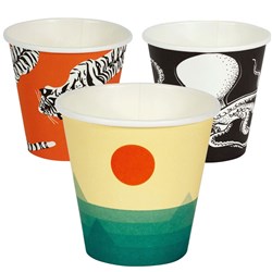 Takeaway Coffee Cup Biodegradable & Compostable Single Wall Gallery Series Multi Colour 8 oz Super
