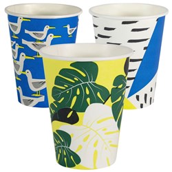 Takeaway Coffee Cup Biodegradable & Compostable Single Wall Gallery Series Multi Colour 12 oz
