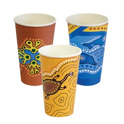 Paper Coffee Cup Biodegradable & Compostable Aqueous Lined Single Wall Keip series 16 oz  