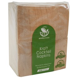 Napkins 2 Ply Quarter Fold Kraft Cocktail