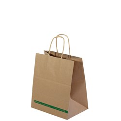 Paper Carry Bag Twist Handle Kraft Small 220Hx220W+150G mm